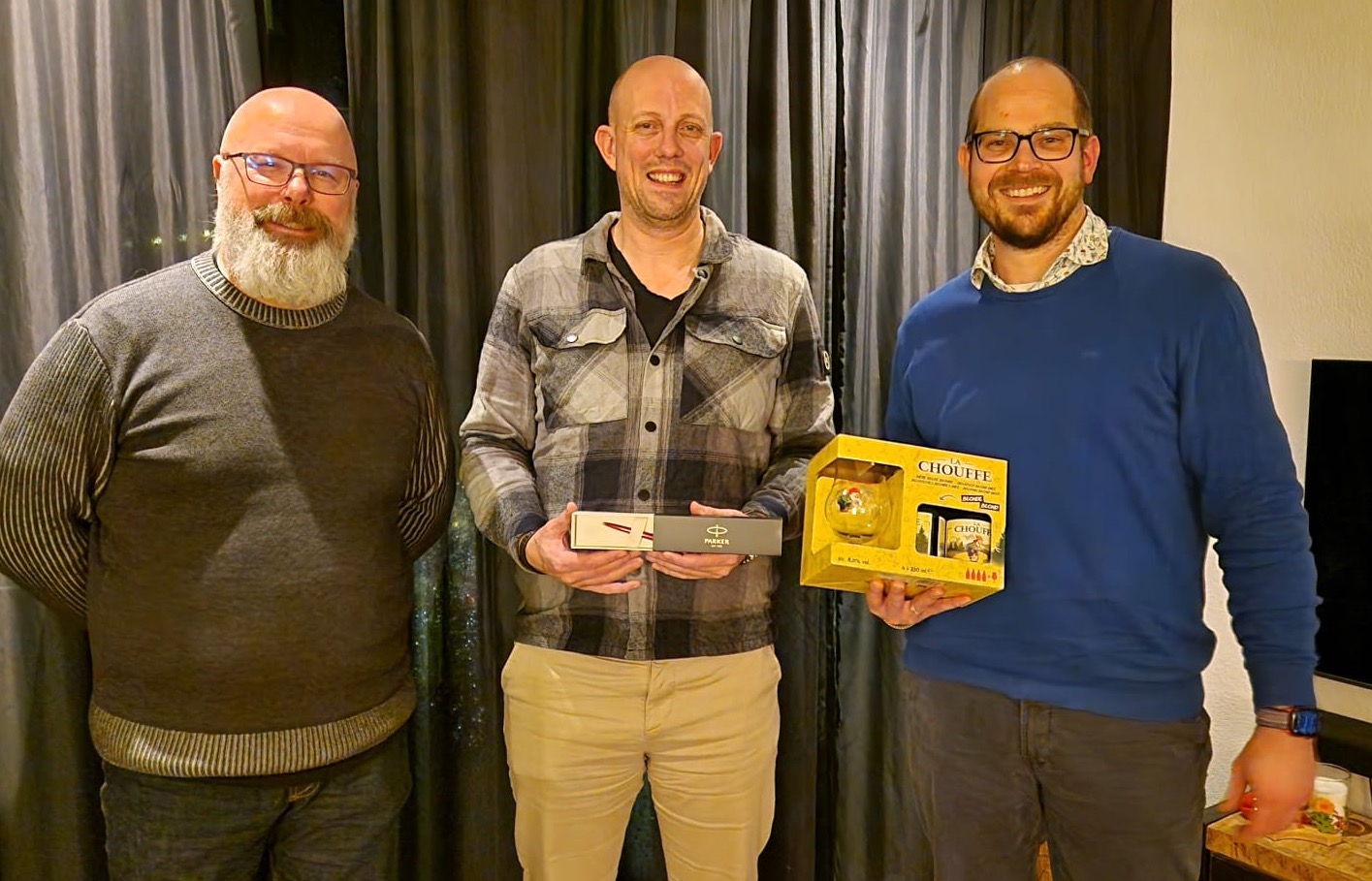 3 mannen met weinig haar